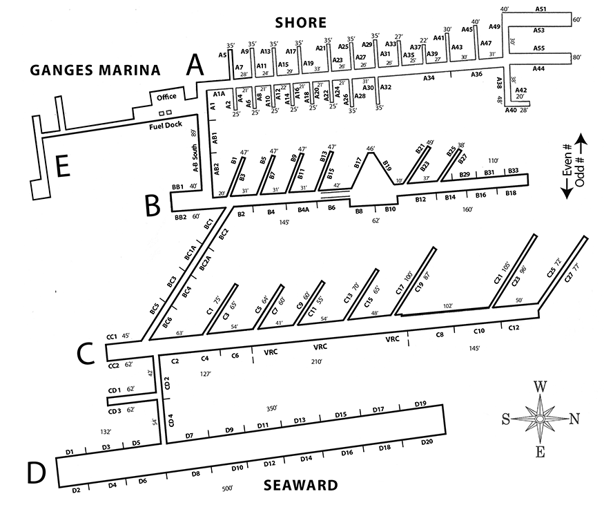 Ganges Marina Map_REV_D_2020